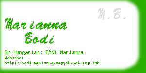 marianna bodi business card